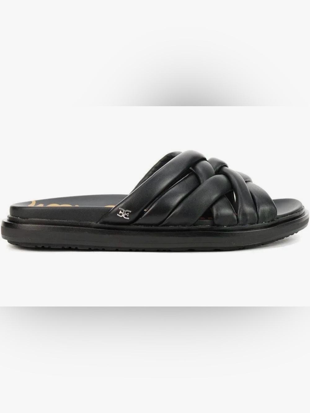Sam Edelman Vaugn Black/seville Nappa Leather Sandals - size 7.5
